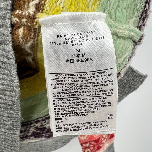 Vintage Gap Fair Isle Lamb's Wool Blend Crewneck Sweater Women's Medium - Picture 3 of 4
